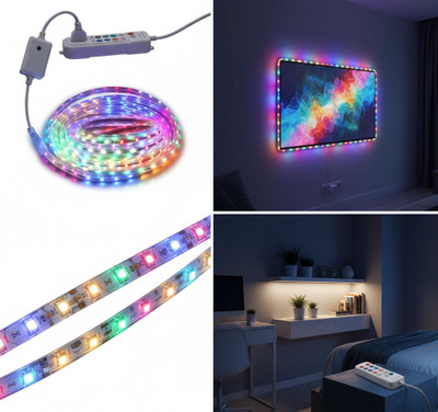 Bronxton 100 LEDs 10 m Multicolor Color Changing, Flickering Strip Rice Lights(Pack of 1)