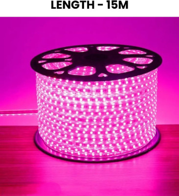 spark world 1200 LEDs 15 m Pink Steady Strip Rice Lights(Pack of 1)