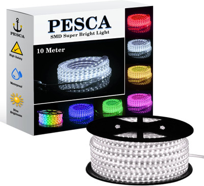 PESCA 720 LEDs 10 m White Steady String Rice Lights(Pack of 1)