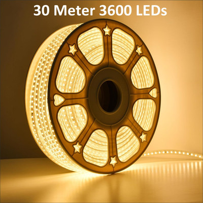 Trendx 3600 LEDs 30 m Yellow Steady Strip Rice Lights(Pack of 1)