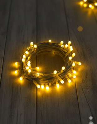 ERHIndia 34 LEDs 10 m Yellow Steady String Rice Lights(Pack of 1)