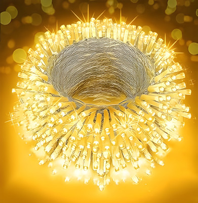 Kingdom 94 LEDs 22 m Yellow, White Steady String Rice Lights(Pack of 1)