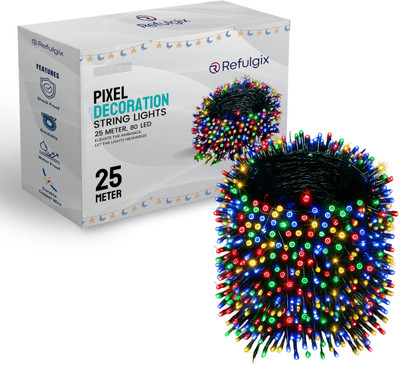Refulgix 80 LEDs 25 m Multicolor Color Changing String Rice Lights(Pack of 1)
