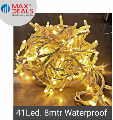 max deals 41 LEDs 8 m Yellow Steady Bulb Rice Lights(Pack of 2)