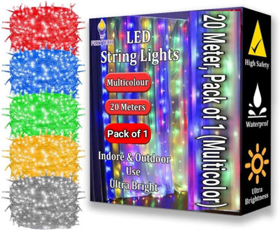 Shreyansh 150 LEDs 20 m Multicolor Color Changing, Flickering Bulb Rice Lights(Pack of 1)