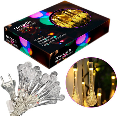 MIRADH 14 LEDs 3 m Yellow Steady Water Drop Rice Lights(Pack of 1)