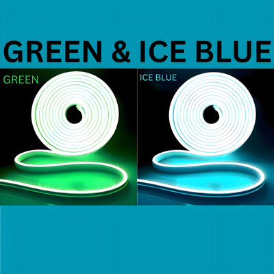shinepark 600 LEDs 5 m Green, White, Blue Steady Strip Rice Lights(Pack of 2)