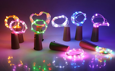 H Decor 20 LEDs 2 m Multicolor Flickering String Rice Lights(Pack of 1)
