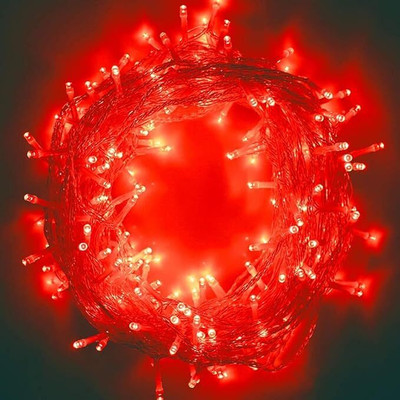 Leeway 60 LEDs 11 m Red Steady Bulb Rice Lights(Pack of 1)