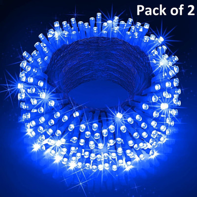 xenith 42 LEDs 12 m Blue Steady String Rice Lights(Pack of 2)