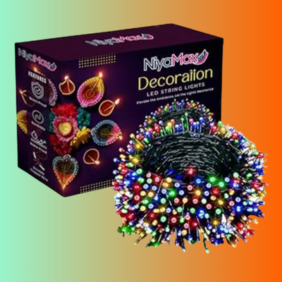 BOOMLY 40 LEDs 12 m Multicolor Color Changing String Rice Lights(Pack of 1)
