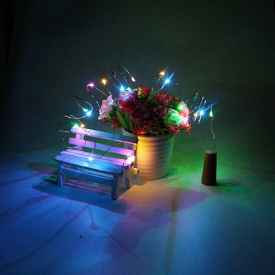 Local Charm 20 LEDs 1.02 m Multicolor Steady Bottle Rice Lights(Pack of 1)