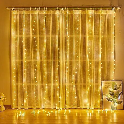 Kavyashine 86 LEDs 40 m White, Yellow Flickering Bulb Rice Lights(Pack of 1)