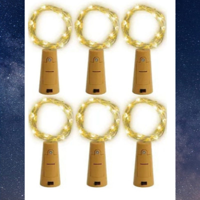 DIZZTY 20 LEDs 2 m Yellow Steady Welcome Rice Lights(Pack of 6)