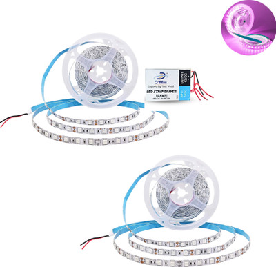 D'Mak 2 LEDs 5 m Pink Flickering Bulb Rice Lights(Pack of 2)