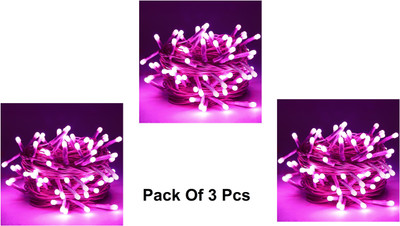 Jee Dee 40 LEDs 15 m Pink Steady Ball Rice Lights(Pack of 3)
