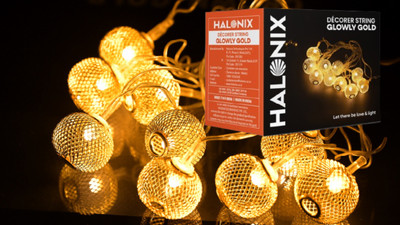 HALONIX 15 LEDs 4.6 m Yellow Steady Disco Rice Lights(Pack of 1)