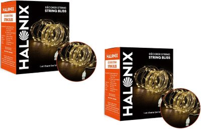 HALONIX 100 LEDs 10 m Yellow Steady String Rice Lights(Pack of 2)