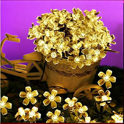 spark world 16 LEDs 3 m Yellow Flickering Flower Rice Lights(Pack of 1)