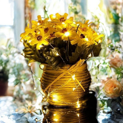TurboTraders 30 LEDs 3 m Yellow Steady String Rice Lights(Pack of 2)