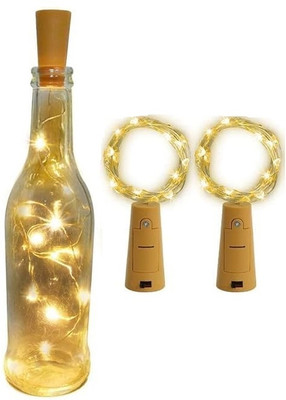 Uniqon 20 LEDs 3.05 m Yellow Steady String Rice Lights(Pack of 2)