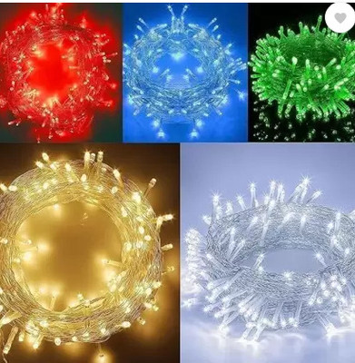 Shailaja Enterprises 40 LEDs 10 m Orange, White, Green Steady Bulb Rice Lights(Pack of 3)
