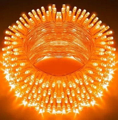 RavAry 52 LEDs 15 m Orange Steady Bulb Rice Lights(Pack of 1)