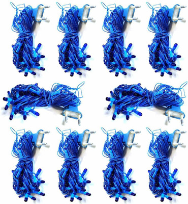 Local Charm 500 LEDs 4.06 m Blue Steady String Rice Lights(Pack of 10)