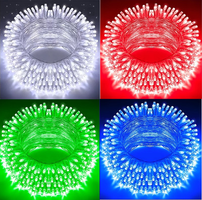 R Art 40 LEDs 11 m White, Red, Green, Blue Steady String Rice Lights(Pack of 4)
