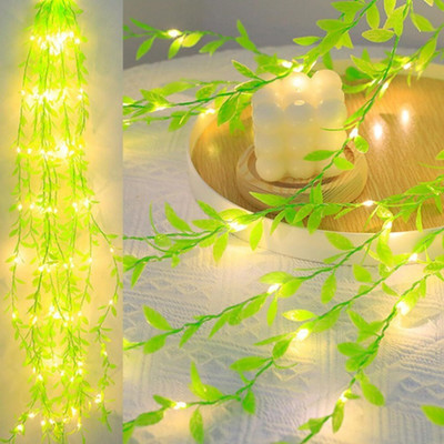 NKL 200 LEDs 3 m Yellow Flickering Leaf Rice Lights(Pack of 1)