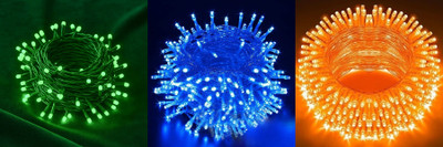 NKXIK 35 LEDs 10 m Multicolor Steady Strip Rice Lights(Pack of 3)