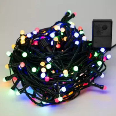 Nelson 46 LEDs 12 m Multicolor Steady Bulb Rice Lights(Pack of 1)