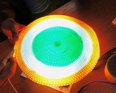 WunderVoX 1440 LEDs 12 m Orange, White, Green Steady Strip Rice Lights(Pack of 1)