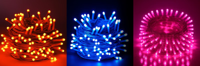 PKG 40 LEDs 11 m Multicolor Steady String Rice Lights(Pack of 3)