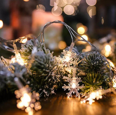 WunderVoX 14 LEDs 3.35 m Transparent Steady Snow Flake Rice Lights(Pack of 1)