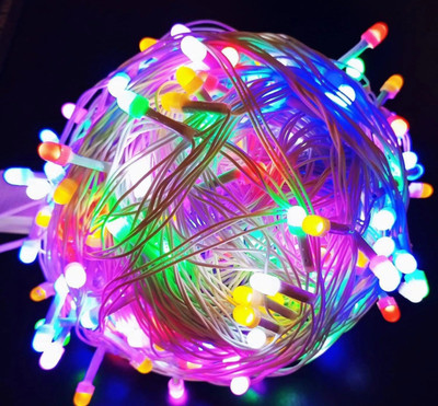 NVhr 40 LEDs 15 m Multicolor Steady, Flickering, Color Changing String Rice Lights(Pack of 1)