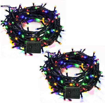 Home Delight 80 LEDs 15.98 m Multicolor Flickering String Rice Lights(Pack of 2)