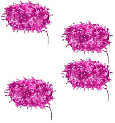 inooBeam 20 LEDs 5.01 m Pink Steady String Rice Lights(Pack of 4)