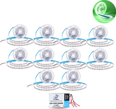 D'Mak 10 LEDs 5 m Green Flickering Bulb Rice Lights(Pack of 10)