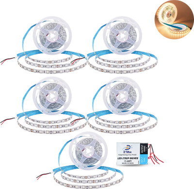 D'Mak 5 LEDs 5 m Yellow Flickering Bulb Rice Lights(Pack of 5)