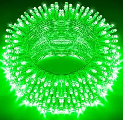 Perikam 40 LEDs 13 m Green Steady String Rice Lights(Pack of 1)