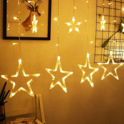 ZESTRUM 136 LEDs 3.05 m Yellow Flickering Star Rice Lights(Pack of 1)