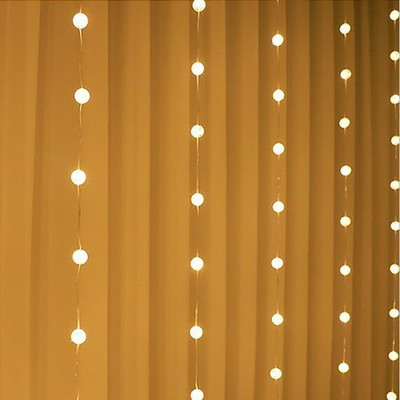 PESCA 100 LEDs 3 m Yellow Steady Ball Rice Lights(Pack of 1)