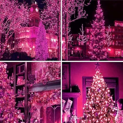 KINIS 200 LEDs 40 m Pink Steady String Rice Lights(Pack of 1)