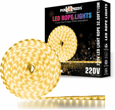 Pick Ur Needs 1200 LEDs 10 m Beige Steady Strip Rice Lights(Pack of 1)