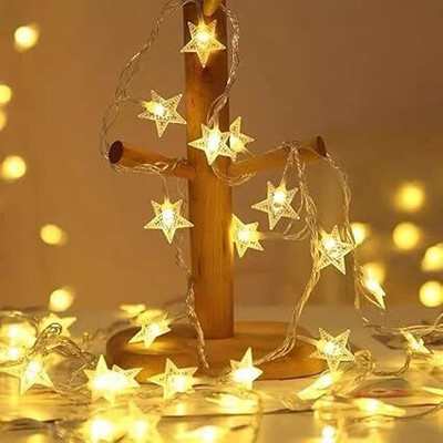 MANTICORE 140 LEDs 3.5 m Gold Flickering Star Rice Lights(Pack of 1)