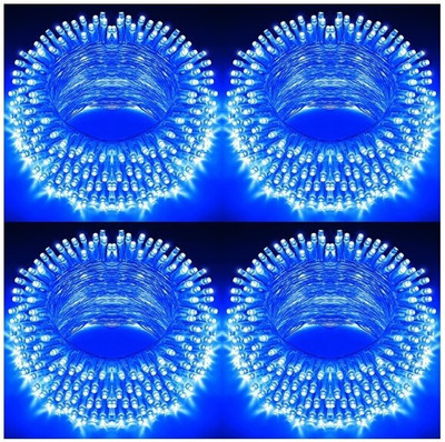 MPROW 40 LEDs 11 m Blue Steady Bulb Rice Lights(Pack of 4)
