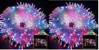 Perikam 45 LEDs 15 m Multicolor Color Changing Bell Rice Lights(Pack of 2)