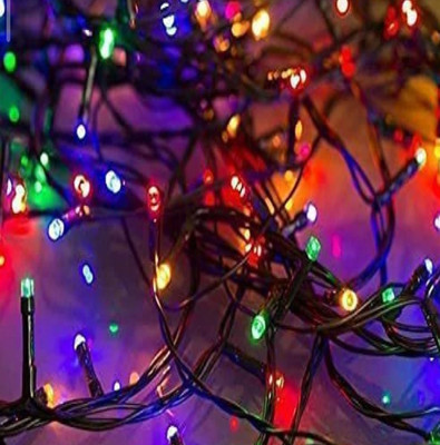 pompeo 80 LEDs 15 m Multicolor Flickering Bulb Rice Lights(Pack of 1)