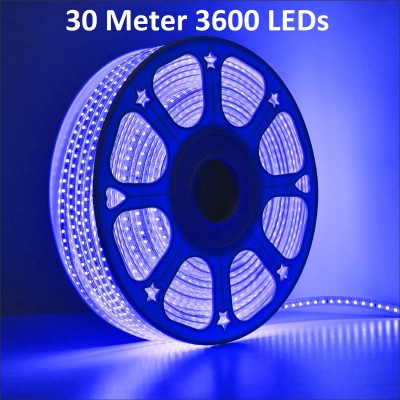 Trendx 3600 LEDs 30 m Blue Steady Strip Rice Lights(Pack of 1)